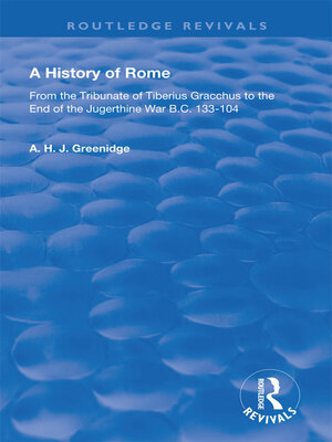 cover image of A History of Rome from 133 B.C. to 70 A.D. (1904)
